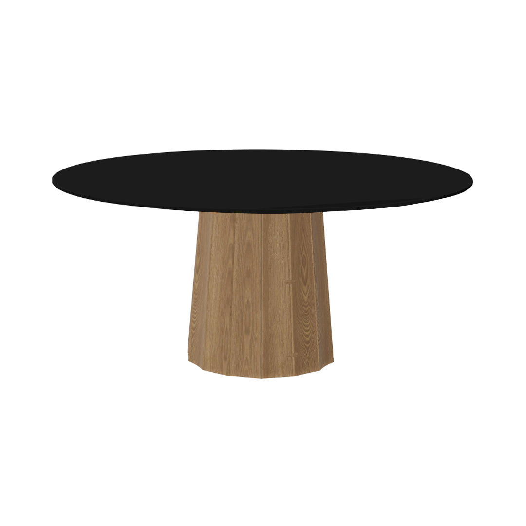 Container HPL Round Table: Extra Large + Bodhi Cover + Black + Natural Oil