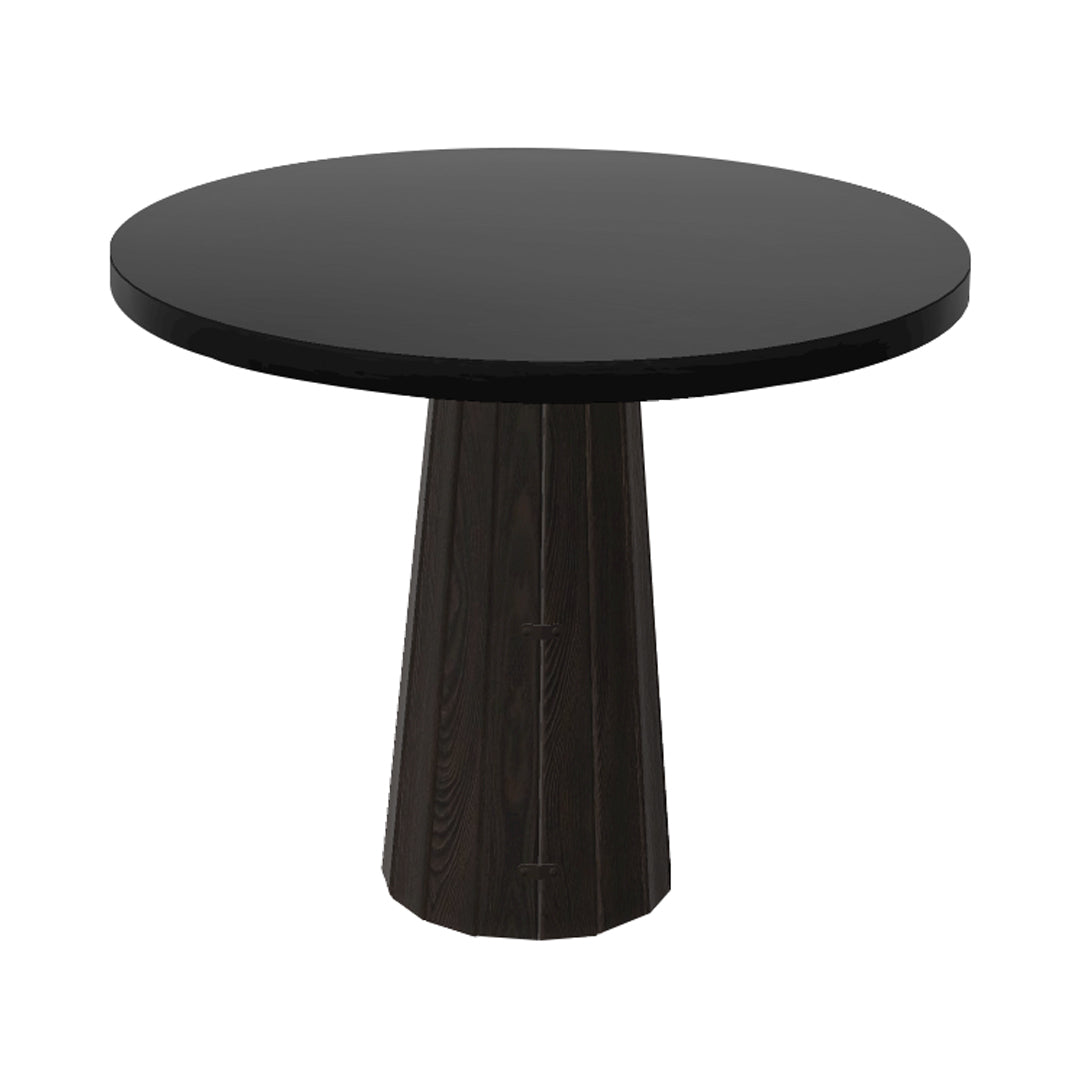 Container Round Table: Small + Bodhi Cover + Black Stained + Grey