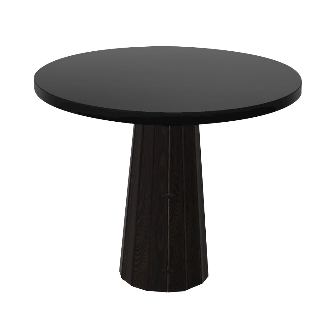 Container Round Table: Small + Bodhi Cover + Black Stained + Wenge