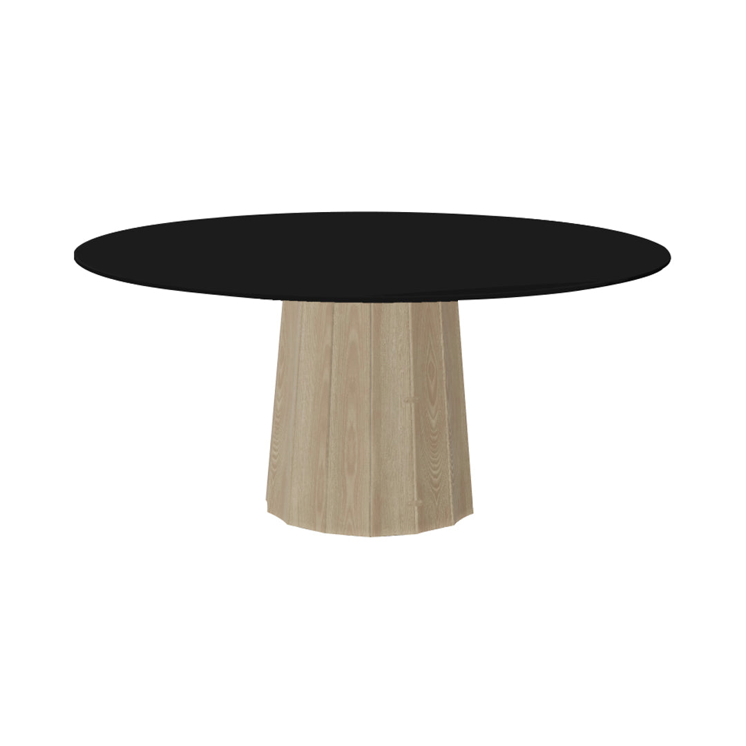 Container HPL Round Table: Extra Large + Bodhi Cover + Black + White Wash