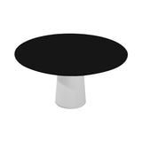 Container HPL Round Table: Large + Black + White