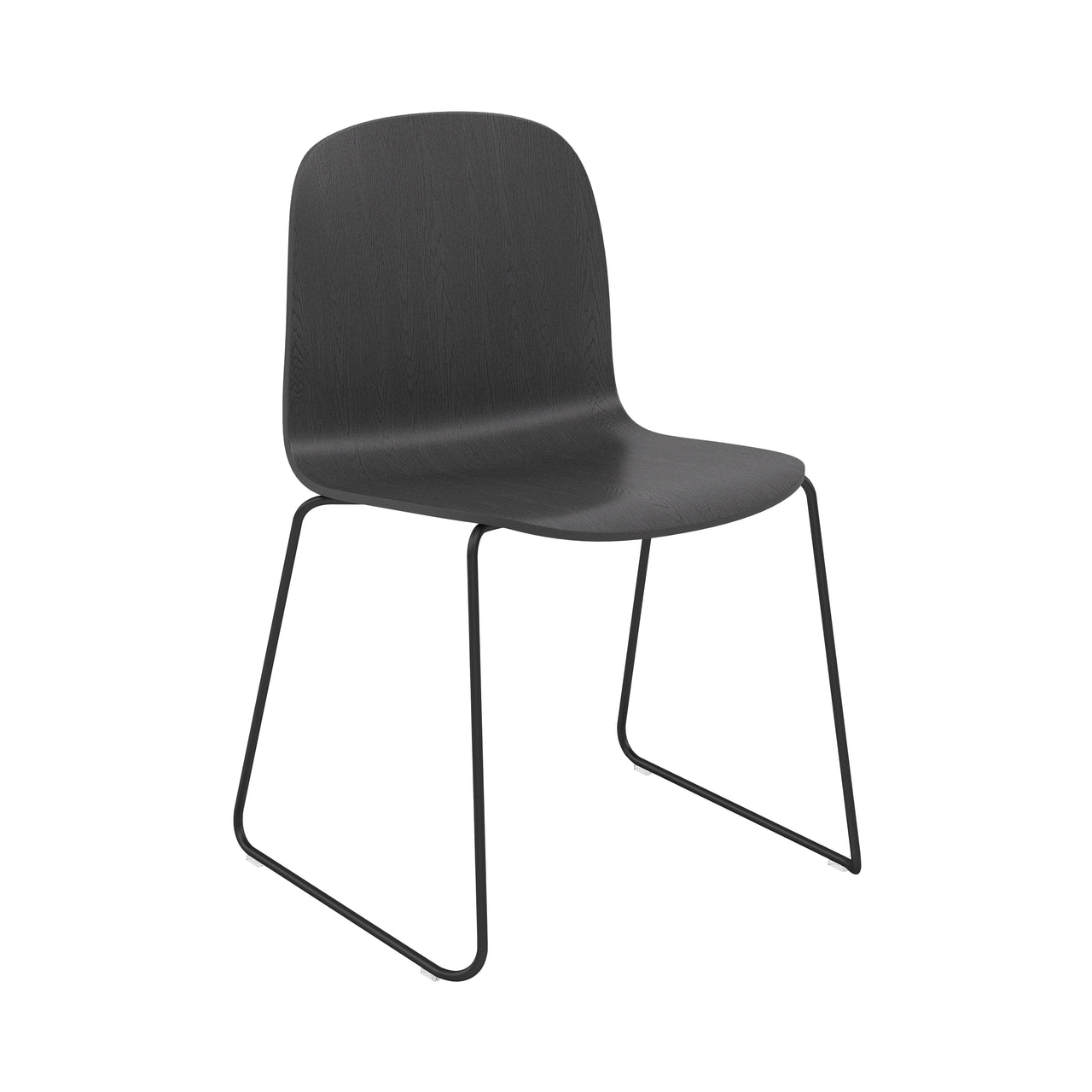 Visu Chair: Sled Base + Black