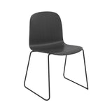 Visu Chair: Sled Base + Black