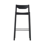 Tangerine Bar Stool + Back: Black Stained Oak