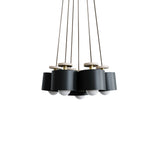 Spun Pendant Cluster: Powder-Coated Matte Black + Matte Black