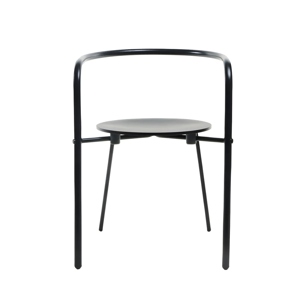 Simplex Stackable Chair: Set of 2 + Without Backrest + Black