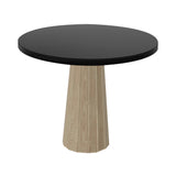 Container Round Table: Small + Bodhi Cover + Black Stained + White Wash