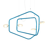 Palindrome Single Pendant: 4 Heads + Blue Gloss