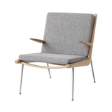 Boomerang Armchair HM2: Oiled Oak + Stainless Steel