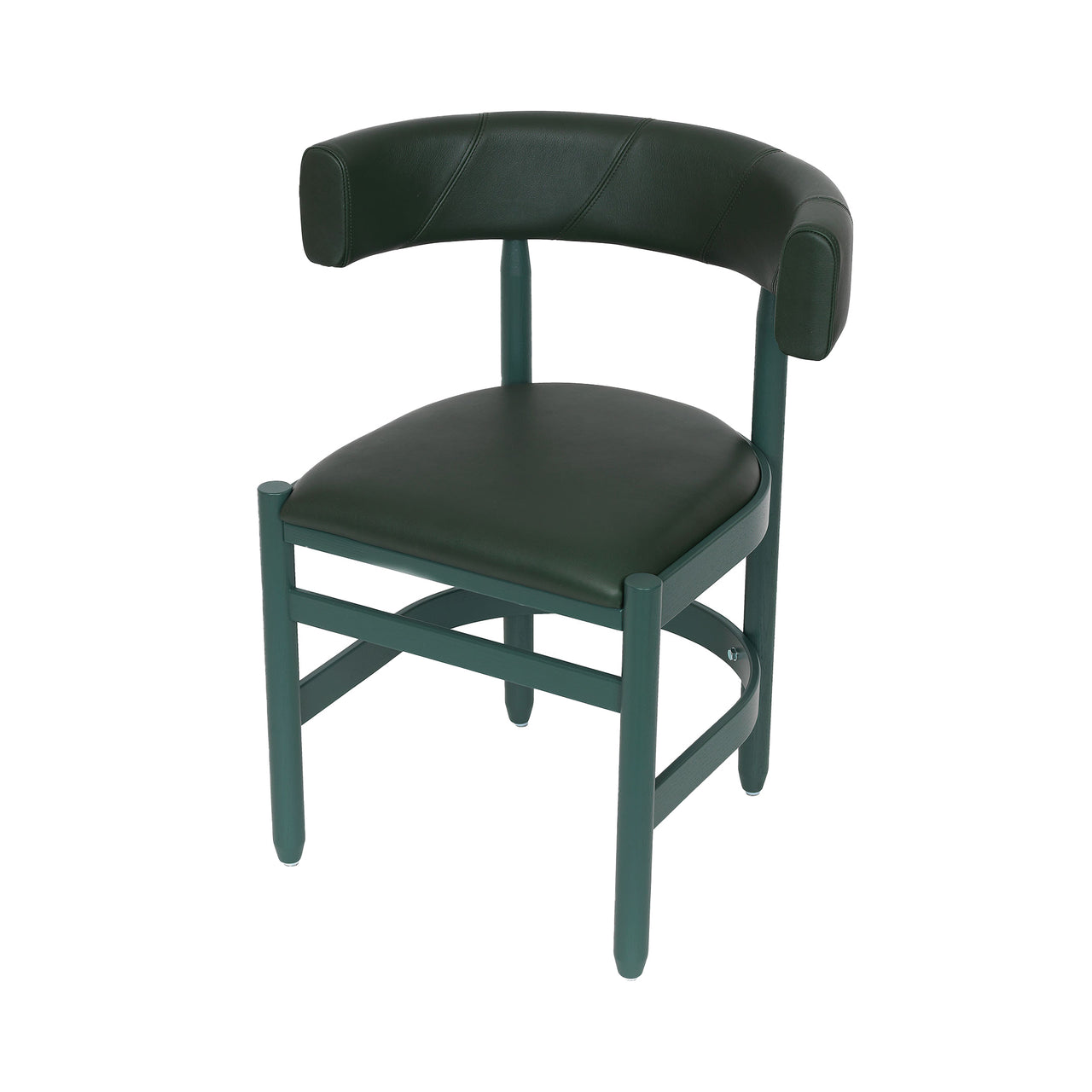 Botero Armchair: Black + Tarnsjo Leather Green