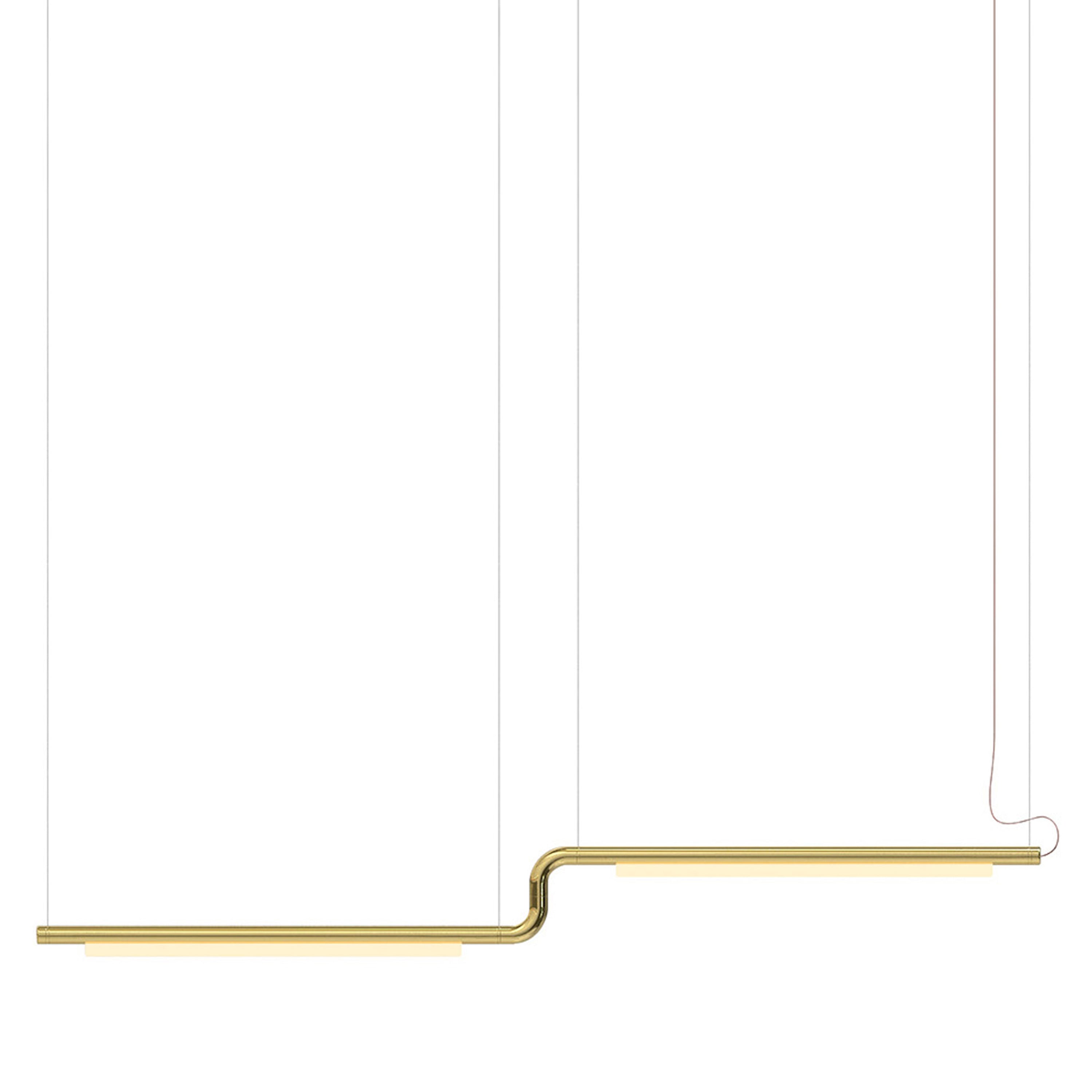 Pipeline CM3 Pendant Light: Brass + Brass