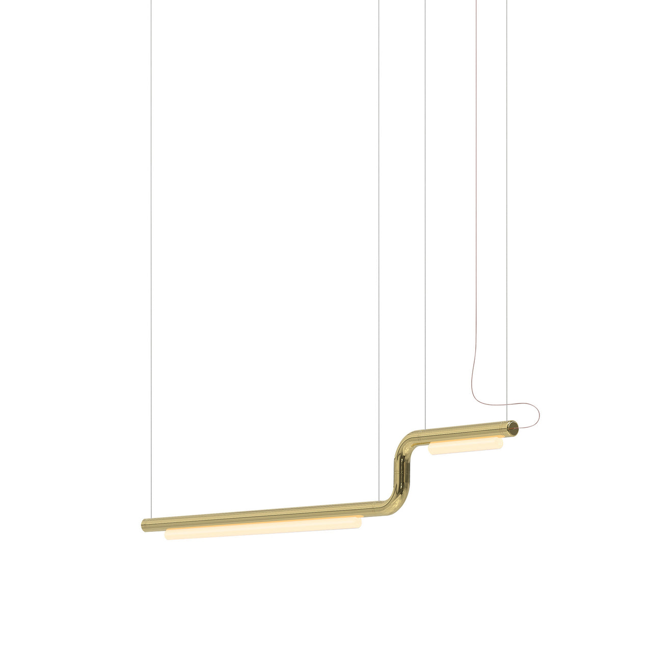 Pipeline CM2 Pendant Light: Brass + Brass