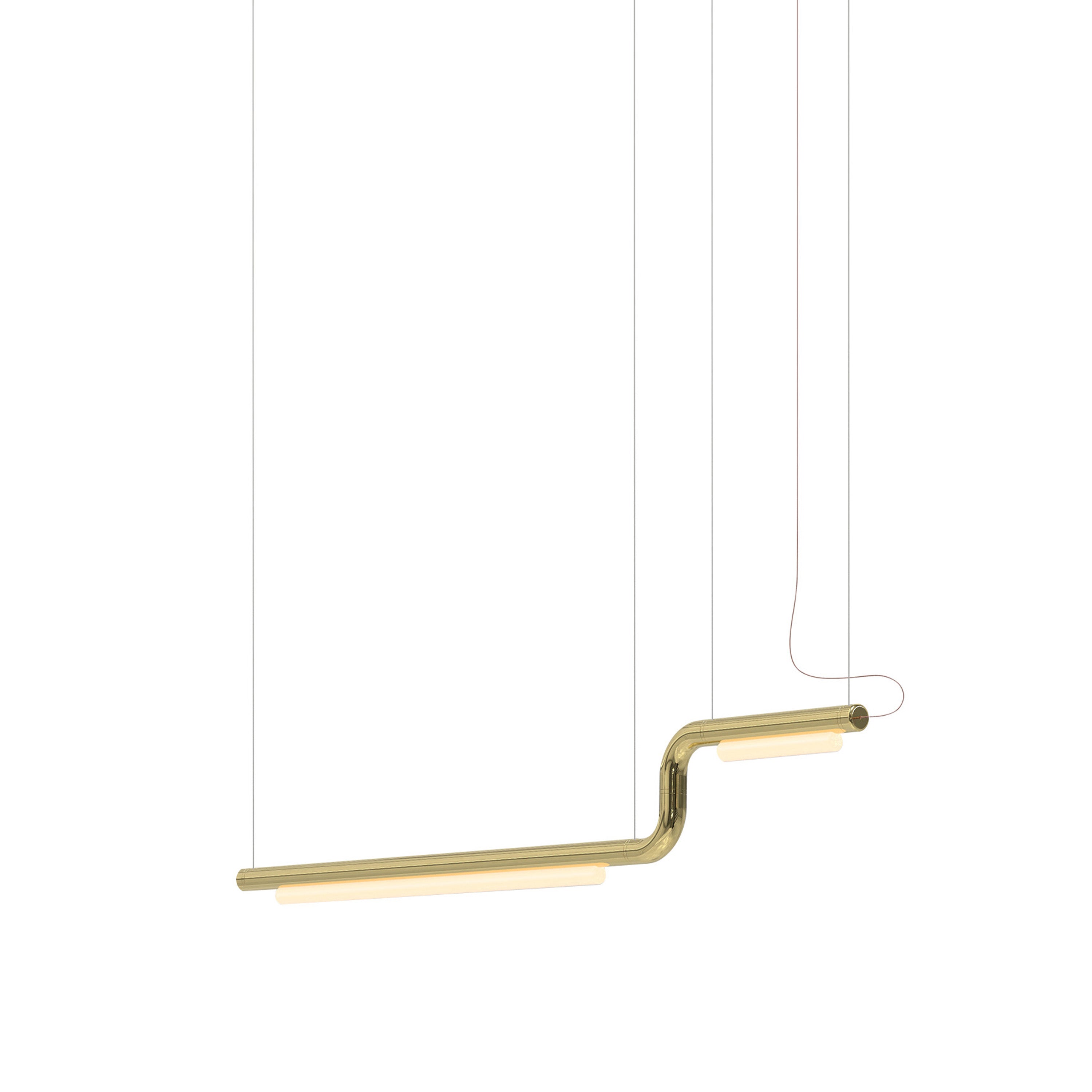 Pipeline CM2 Pendant Light: Brass