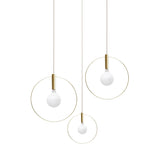 Aura Radial Cluster Pendant: 3 + Brass