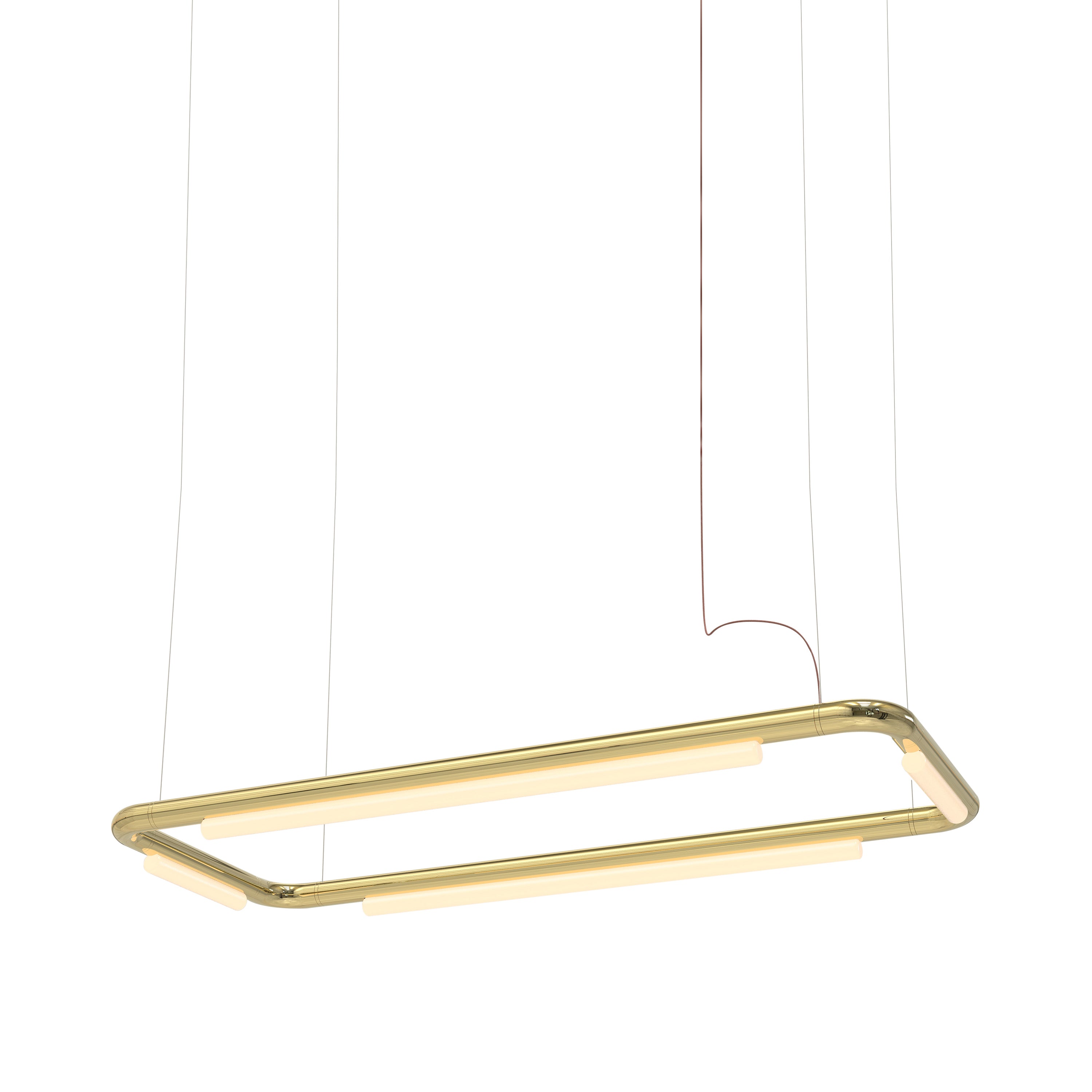 Pipeline CM4 Pendant Light: Brass + Brass
