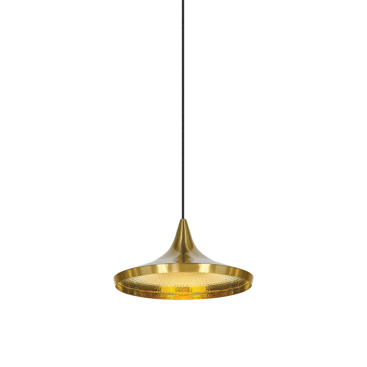 Beat Wide Pendant: Brass