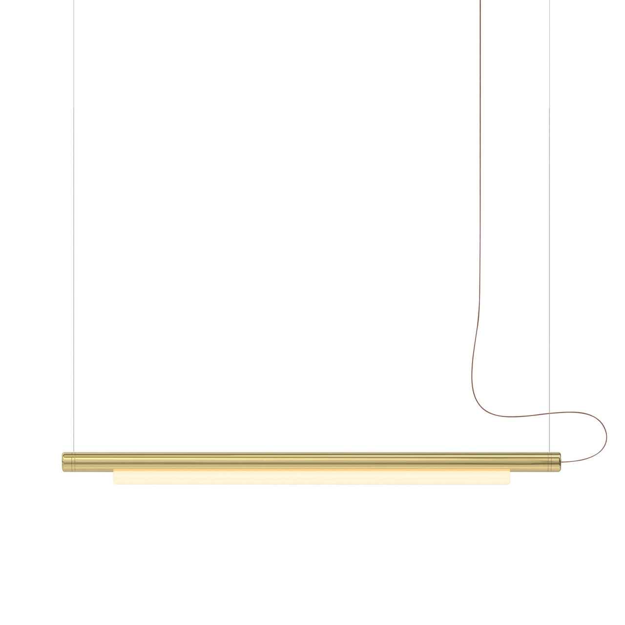 Pipeline 125 Pendant Light: Brass + Brass