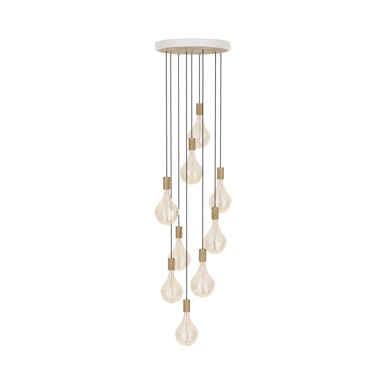 Nine Pendant With Voronoi II: Oak + White + Oak Veneer