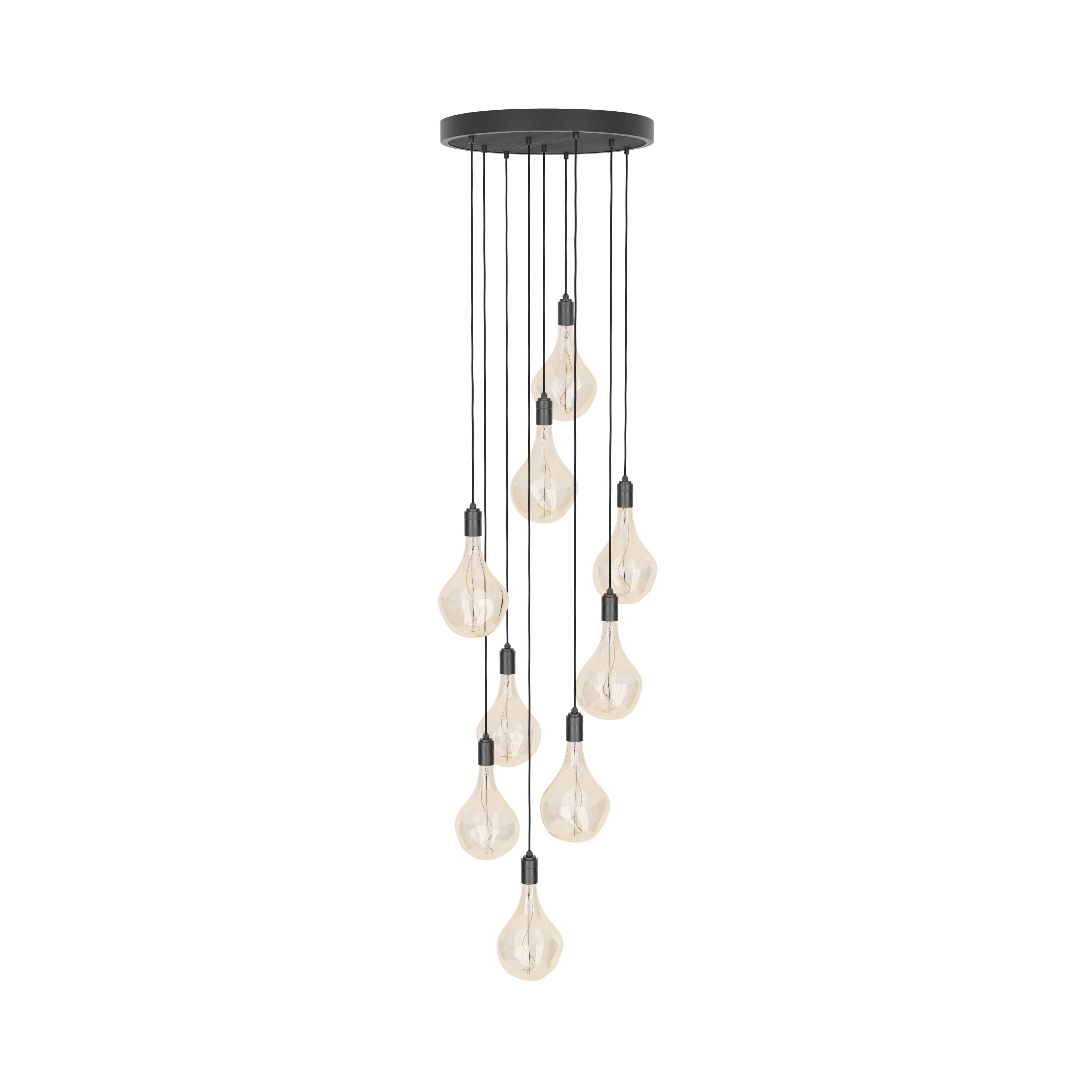 Nine Pendant With Voronoi II: Graphite + Black + Black Stained Ash