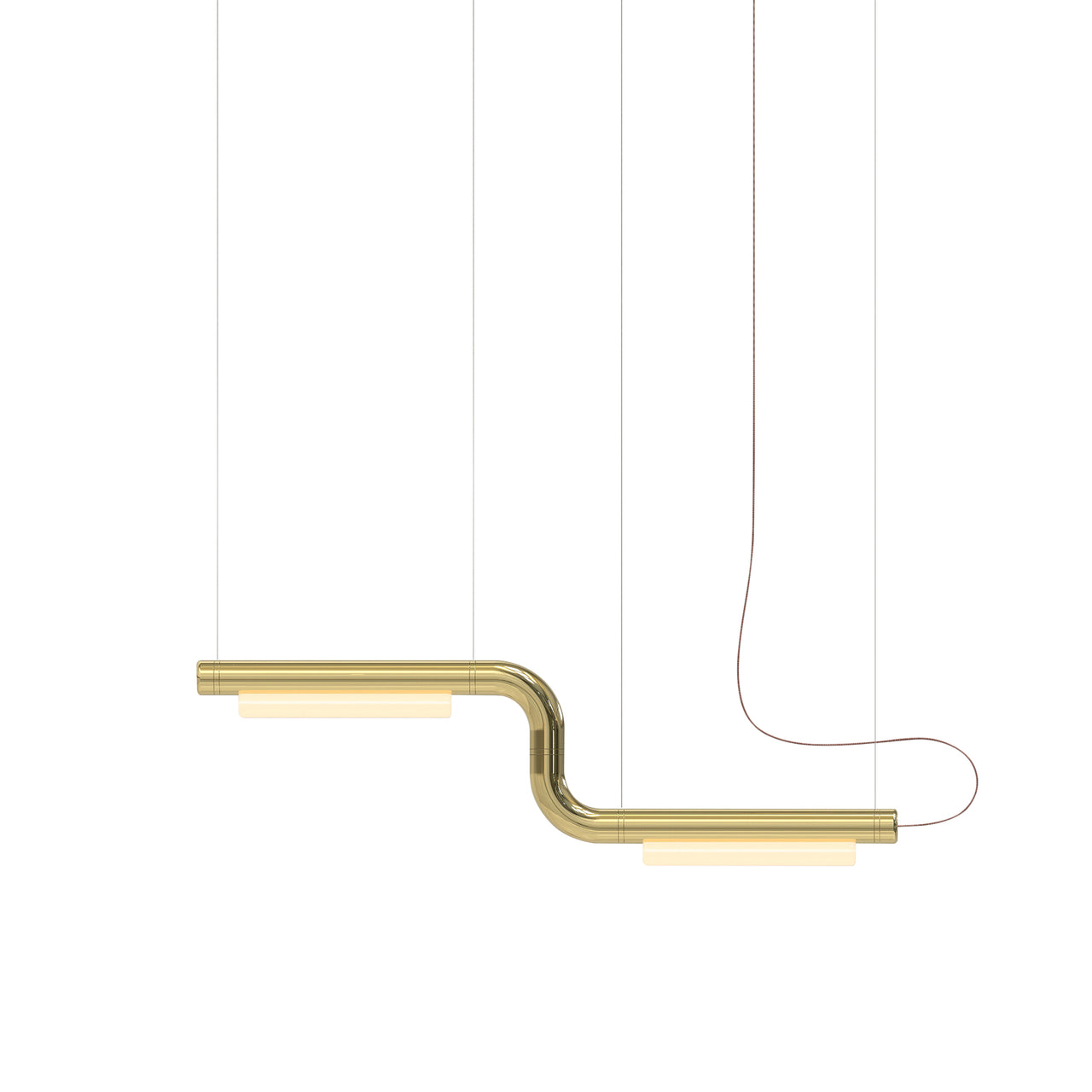 Pipeline CM1 Pendant Light: Brass