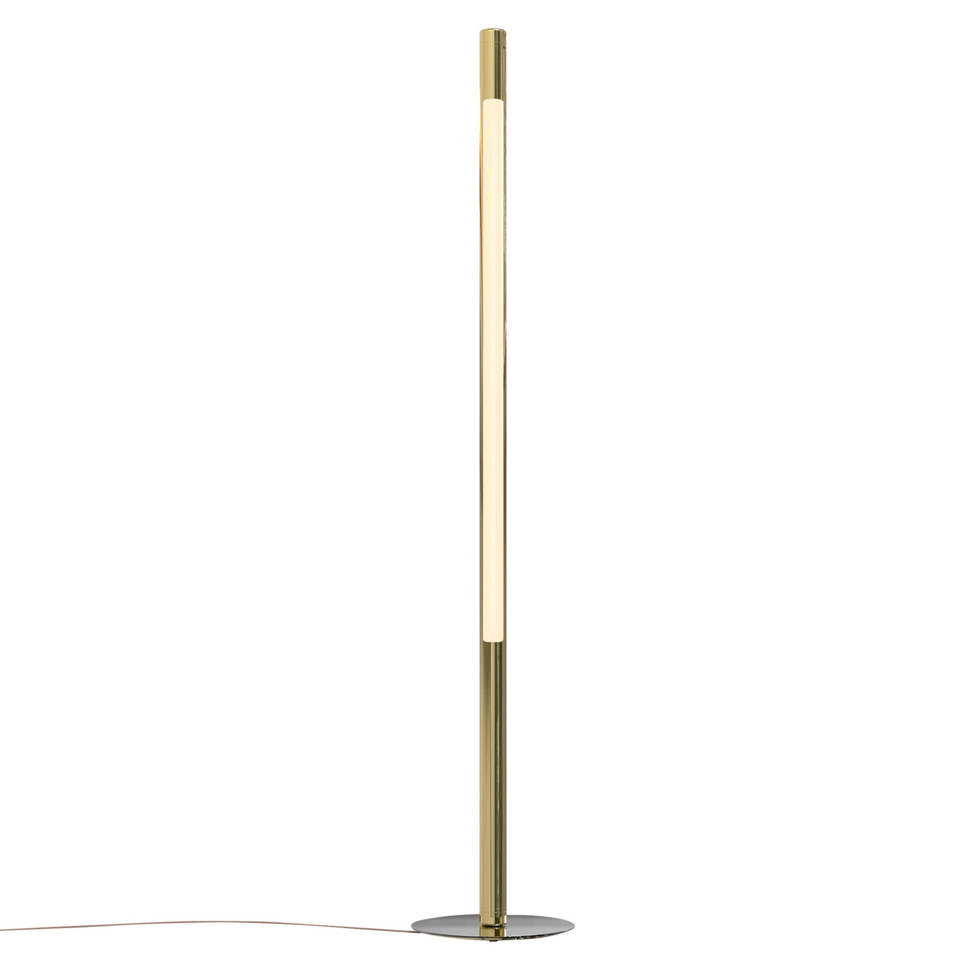 Pipeline Floor Light: Brass + Brass