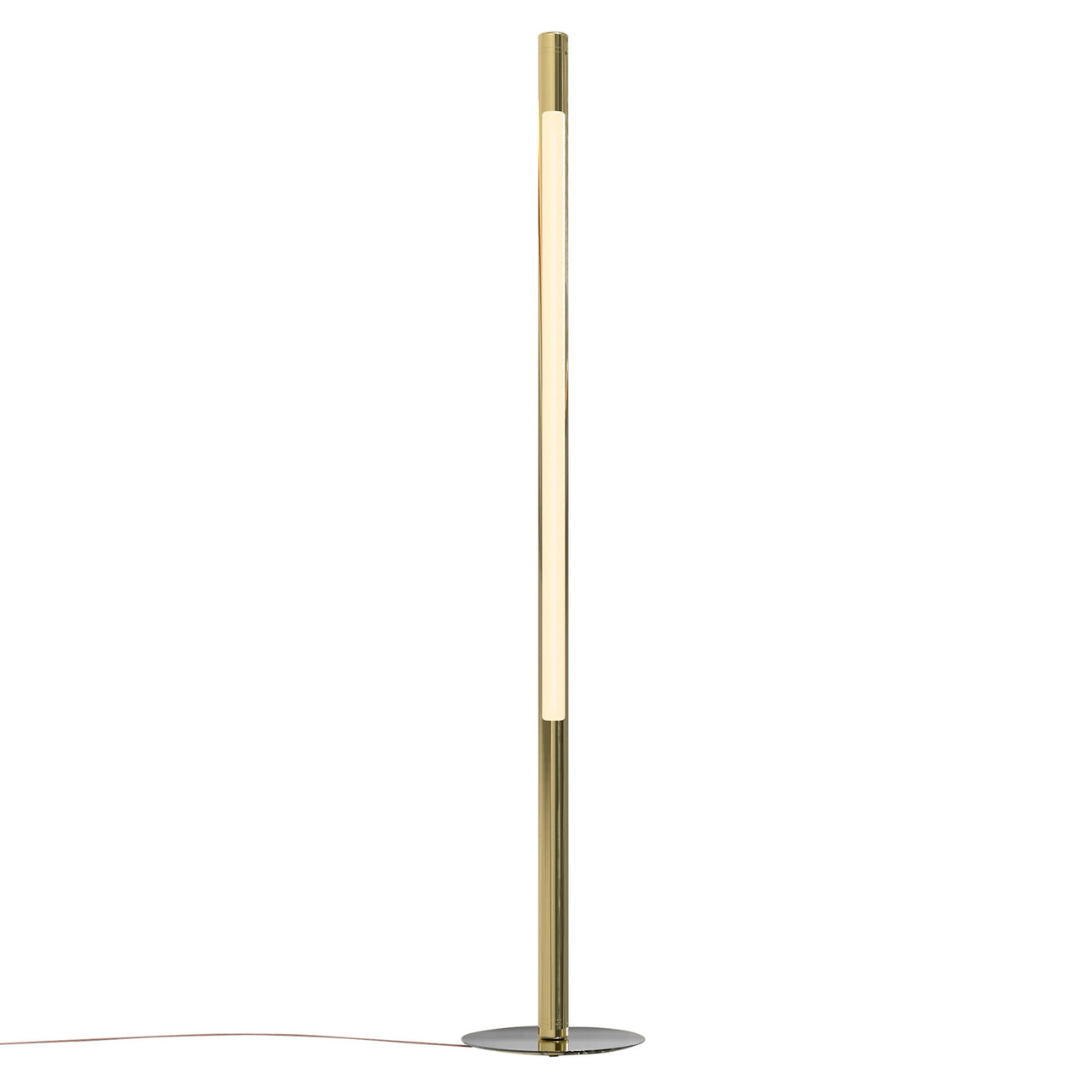 Pipeline Floor Light: Brass + Brass