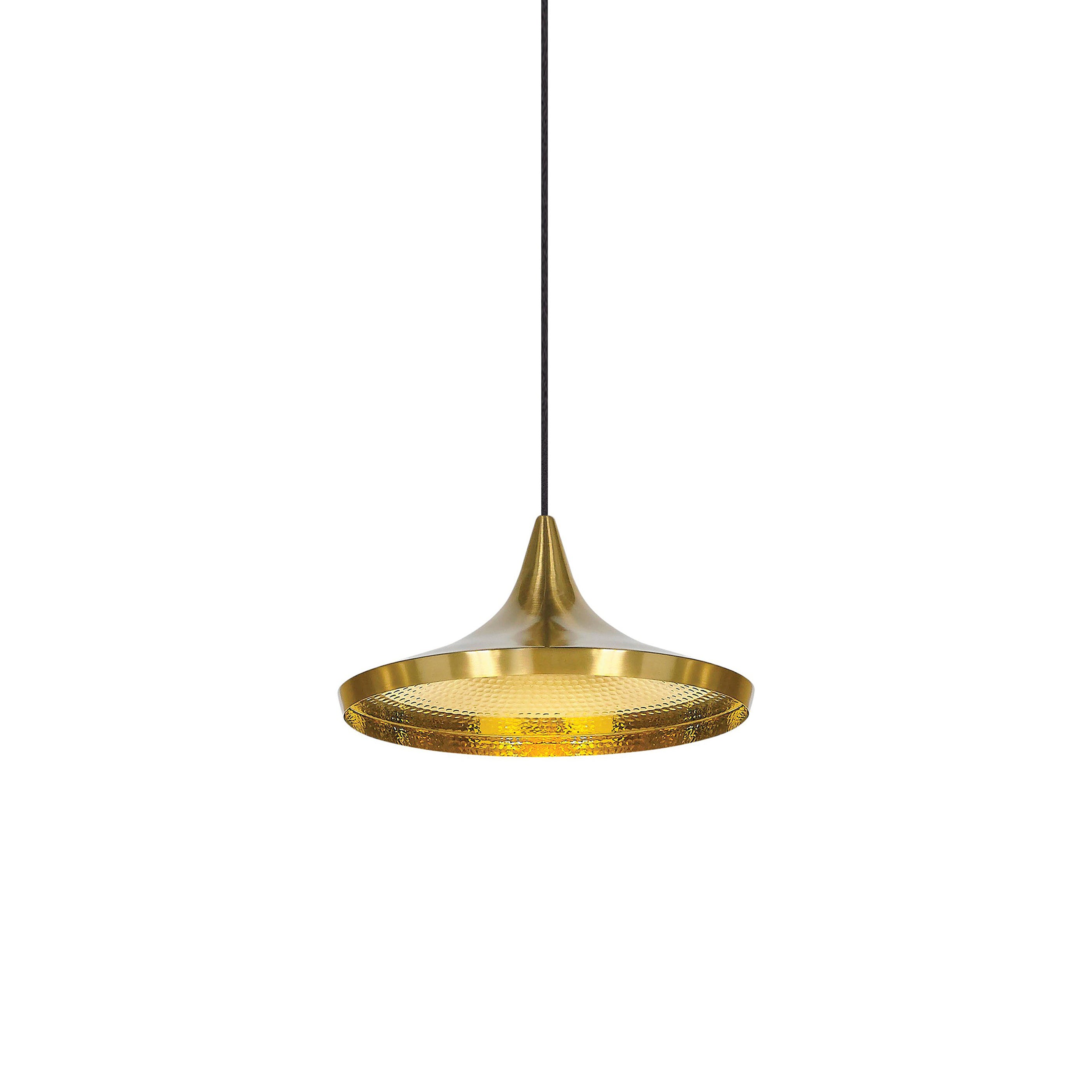Beat Wide Pendant: Brass