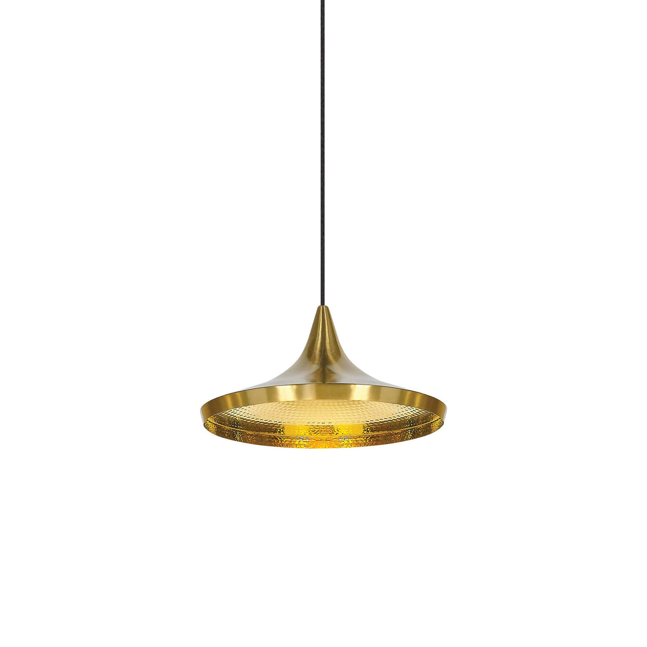 Beat Wide Pendant: Brass