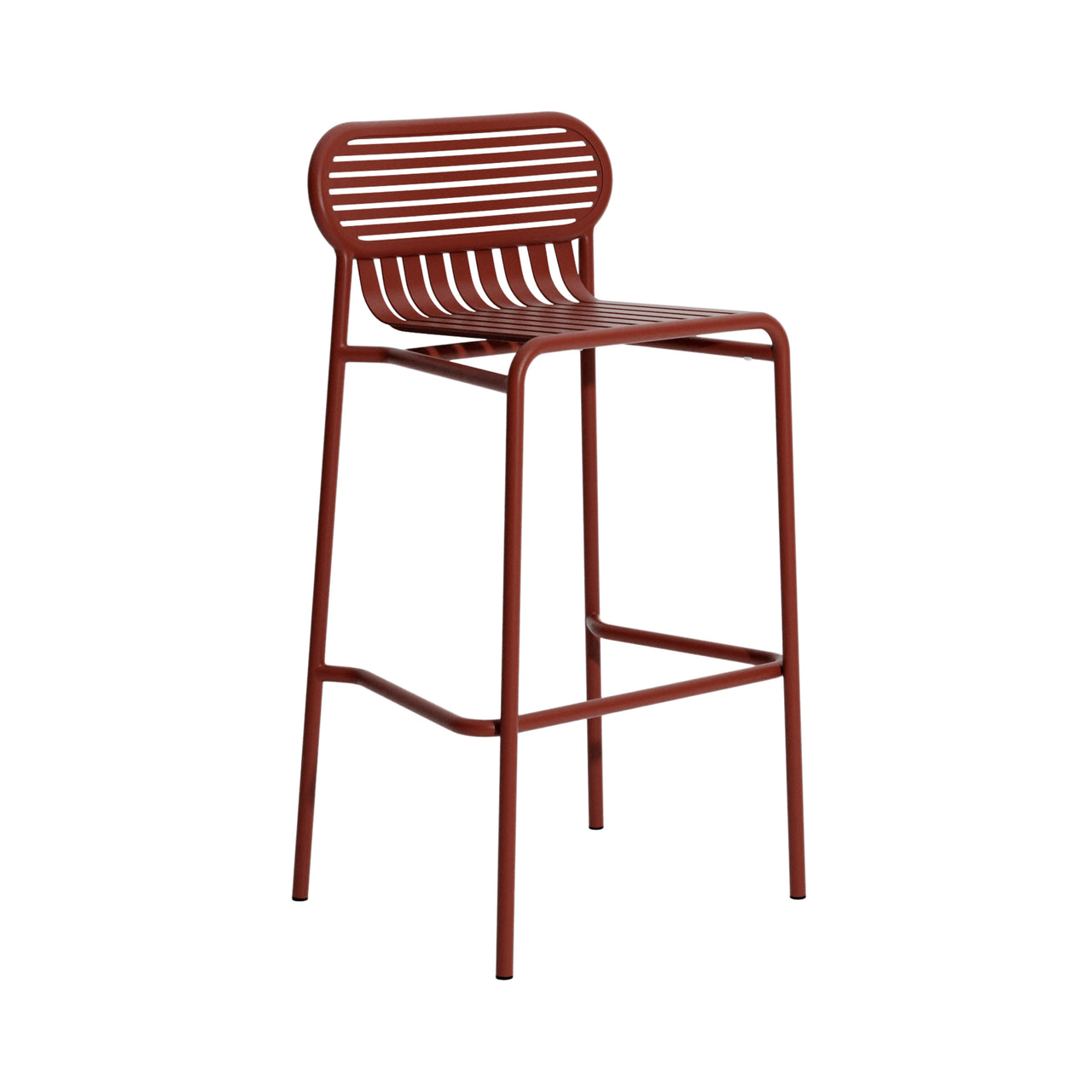 Week-End Stacking Bar Stool: Red Brown