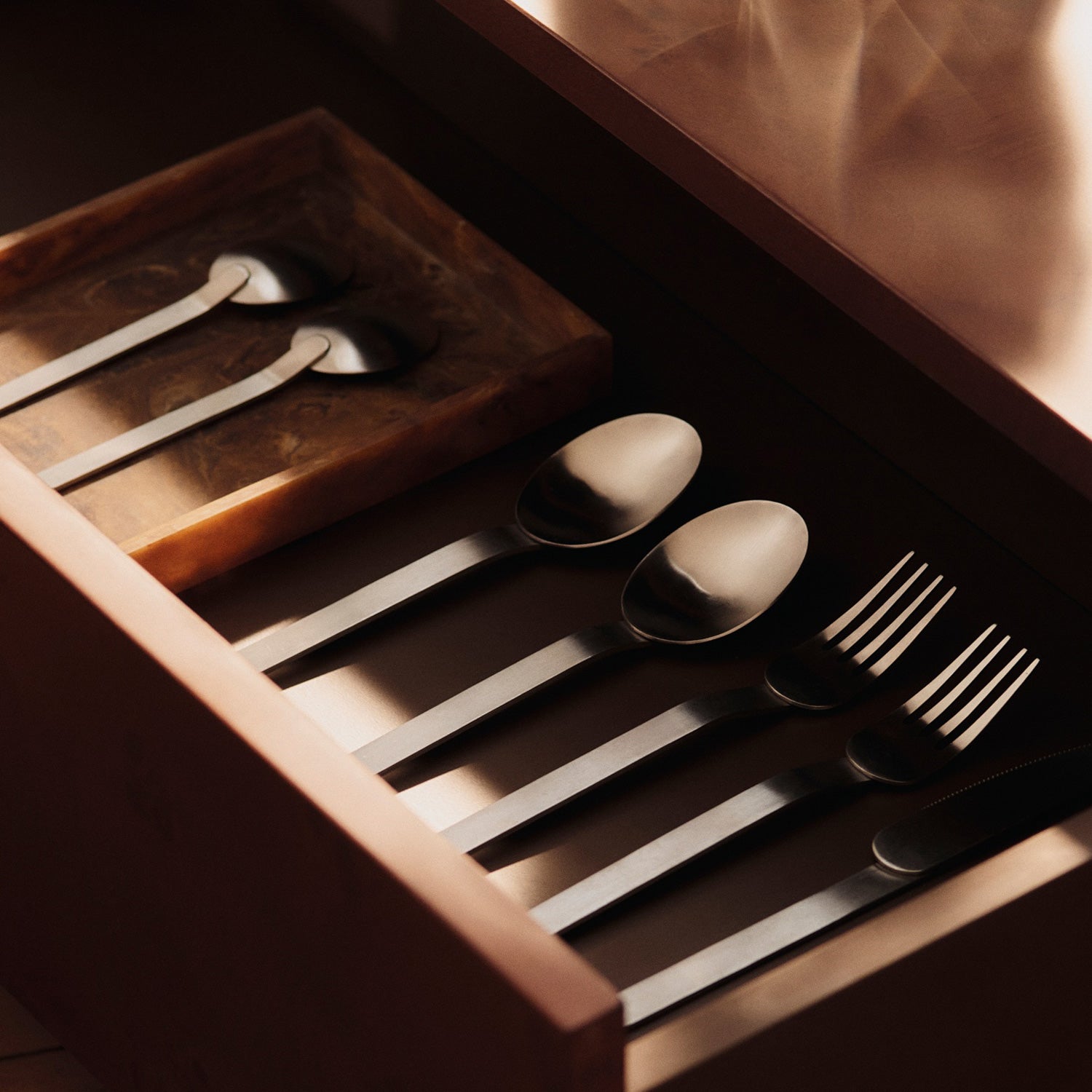 Burl Storage Coffee Table