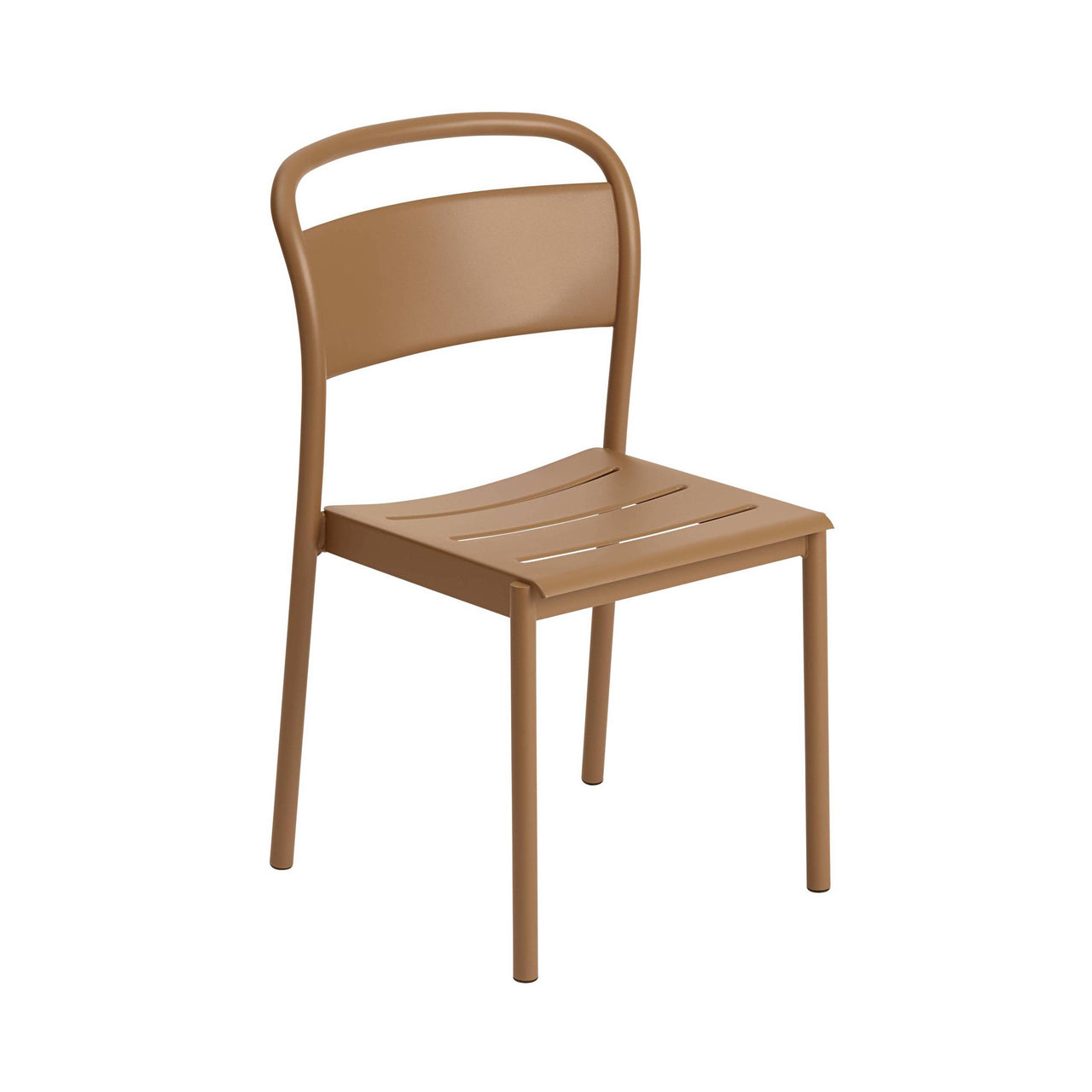 Linear Steel Side Chair: Burnt Orange