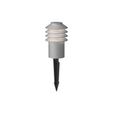 Bysted Garden Bollard Lamp: Short + Natural Painted Aluminum + Spike without Adaptor