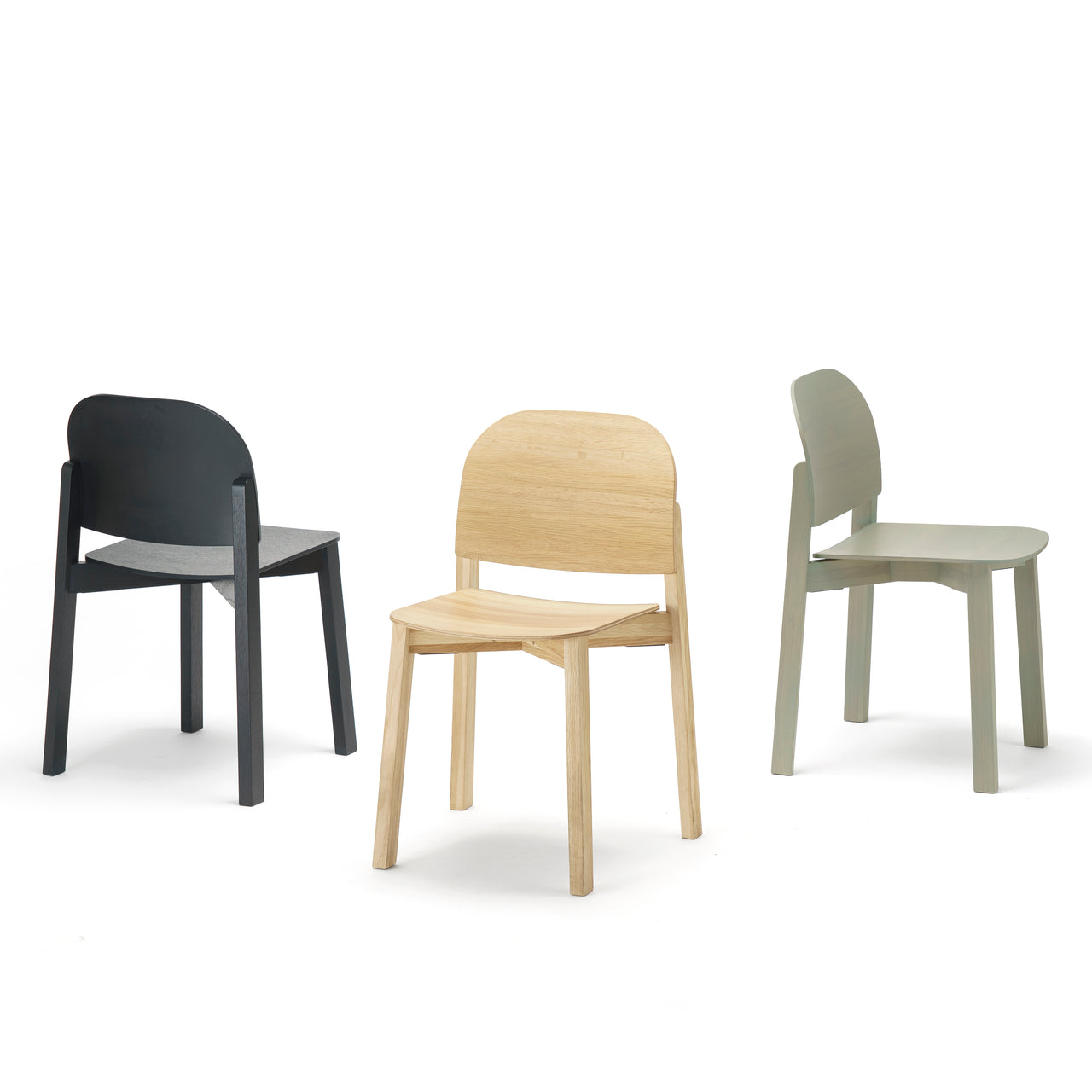 Polar Chair: Black Oak + Pure Oak + Grey Green Oak