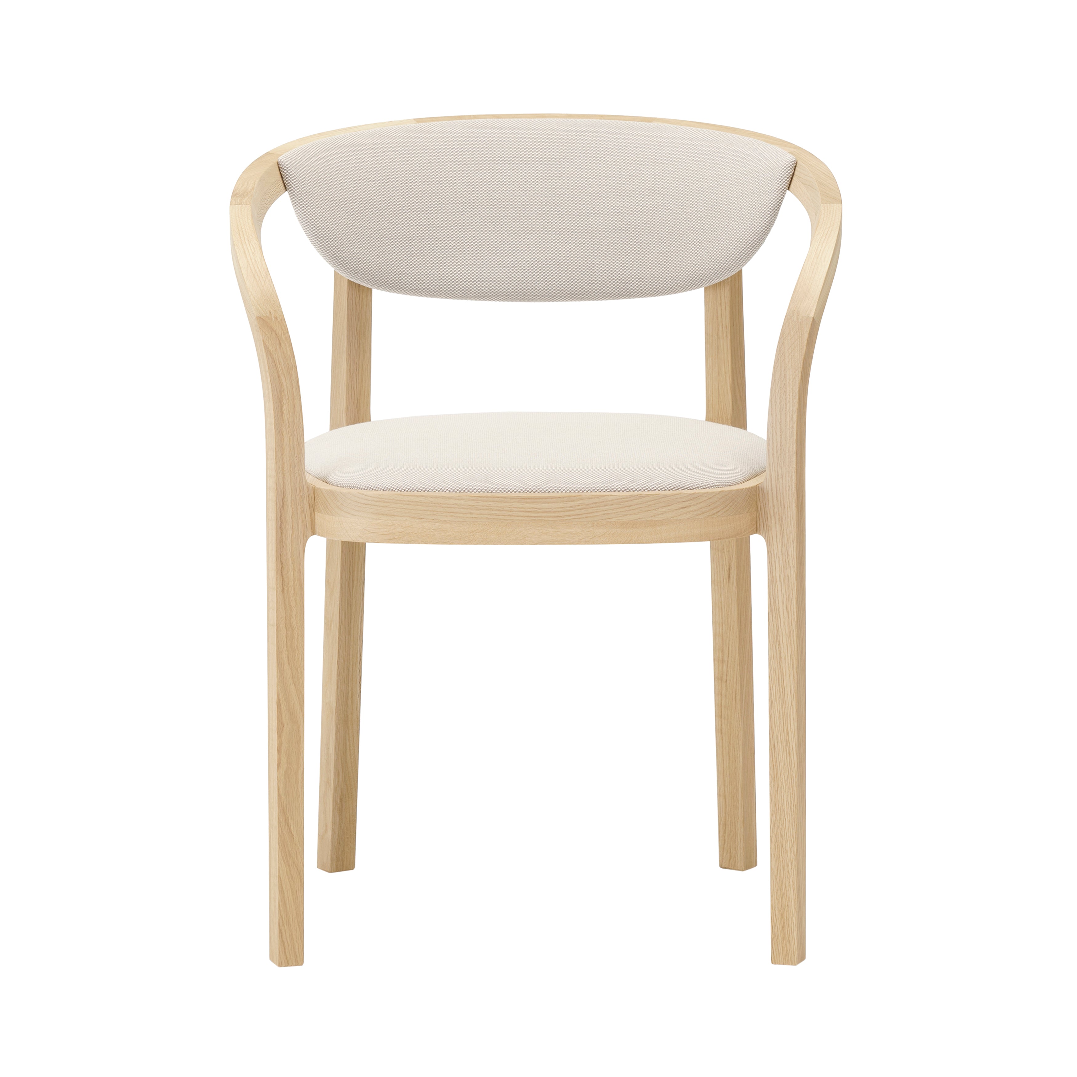 Chesa Chair with Pad: Pure Oak