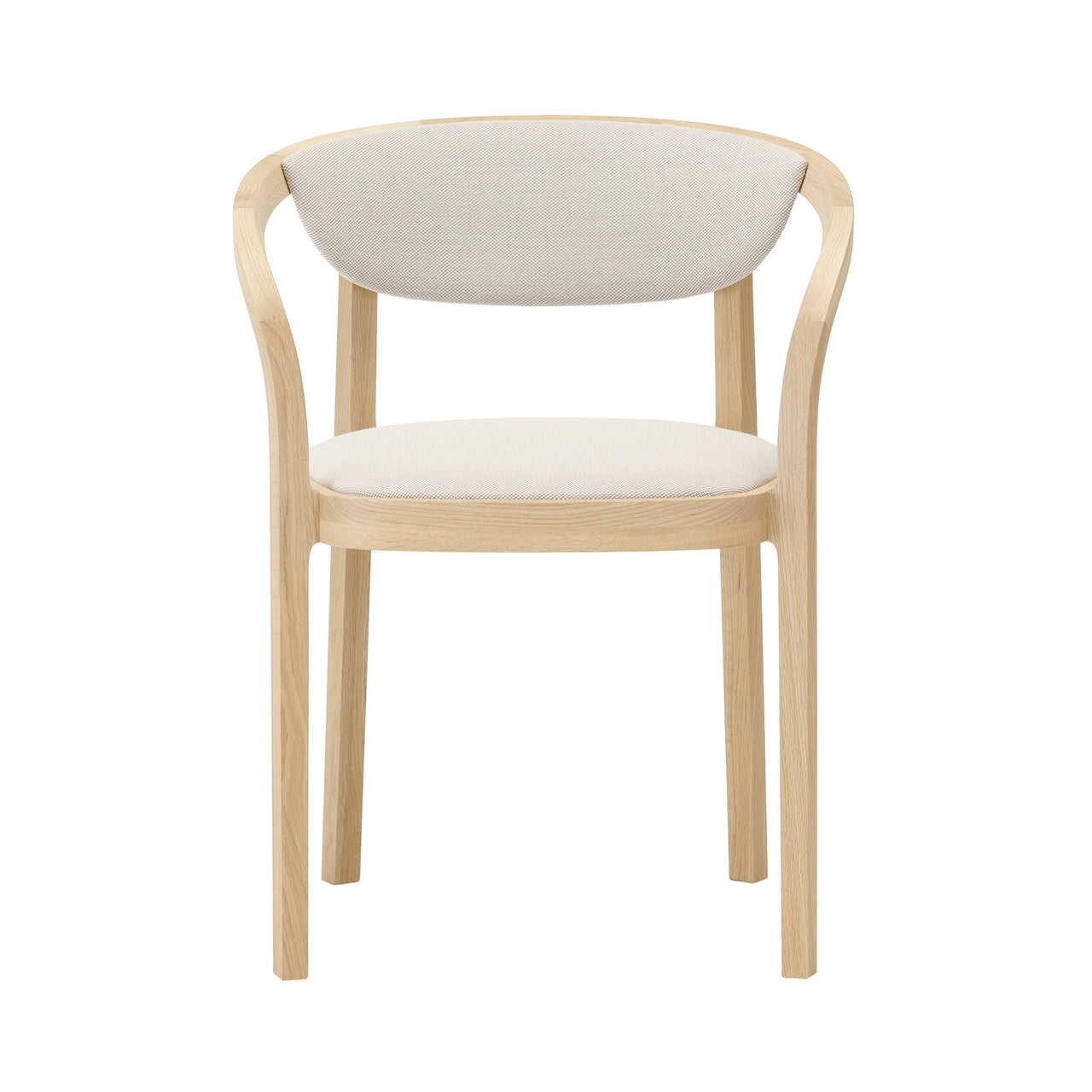 Chesa Chair with Pad: Pure Oak