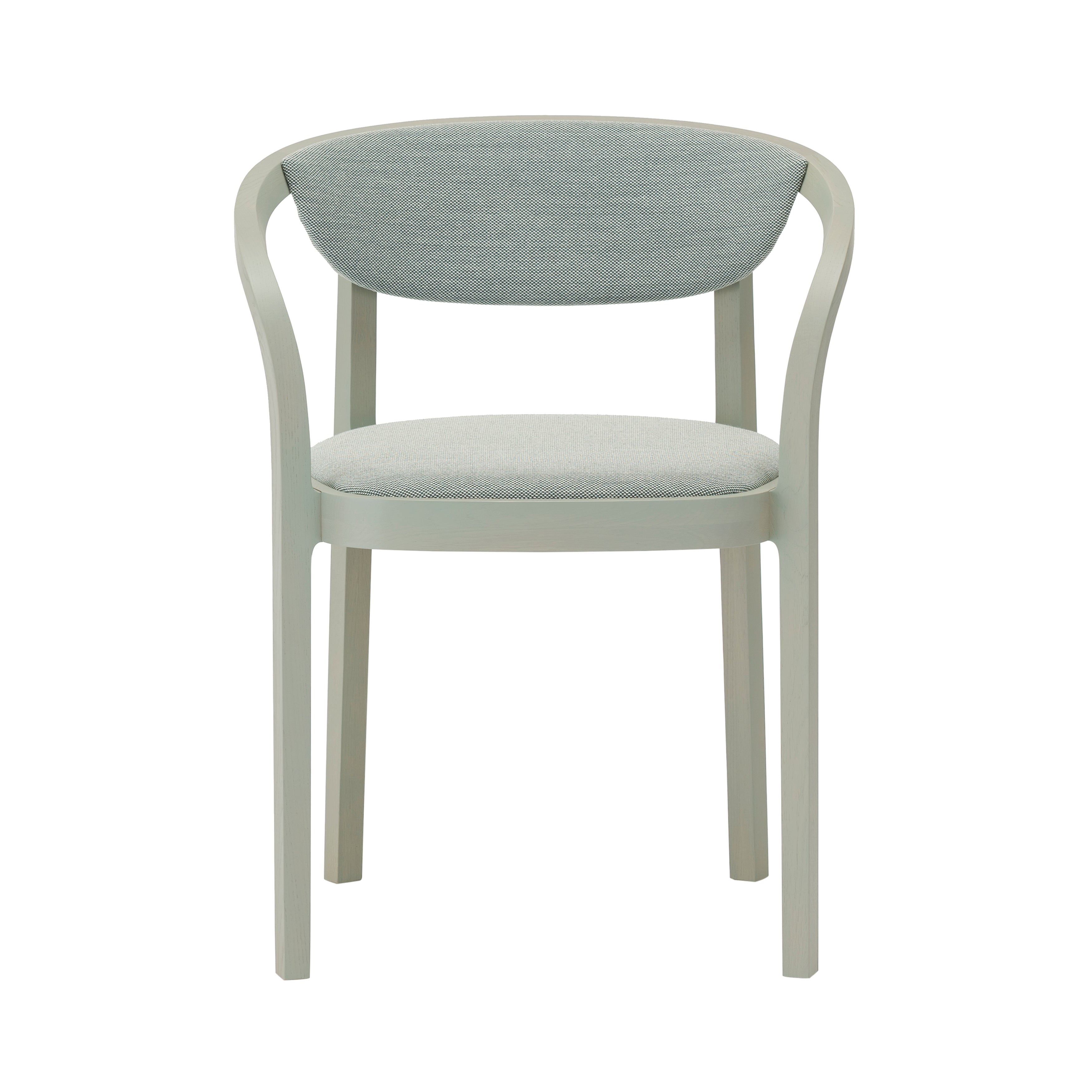 Chesa Chair with Pad: Grey Green Oak