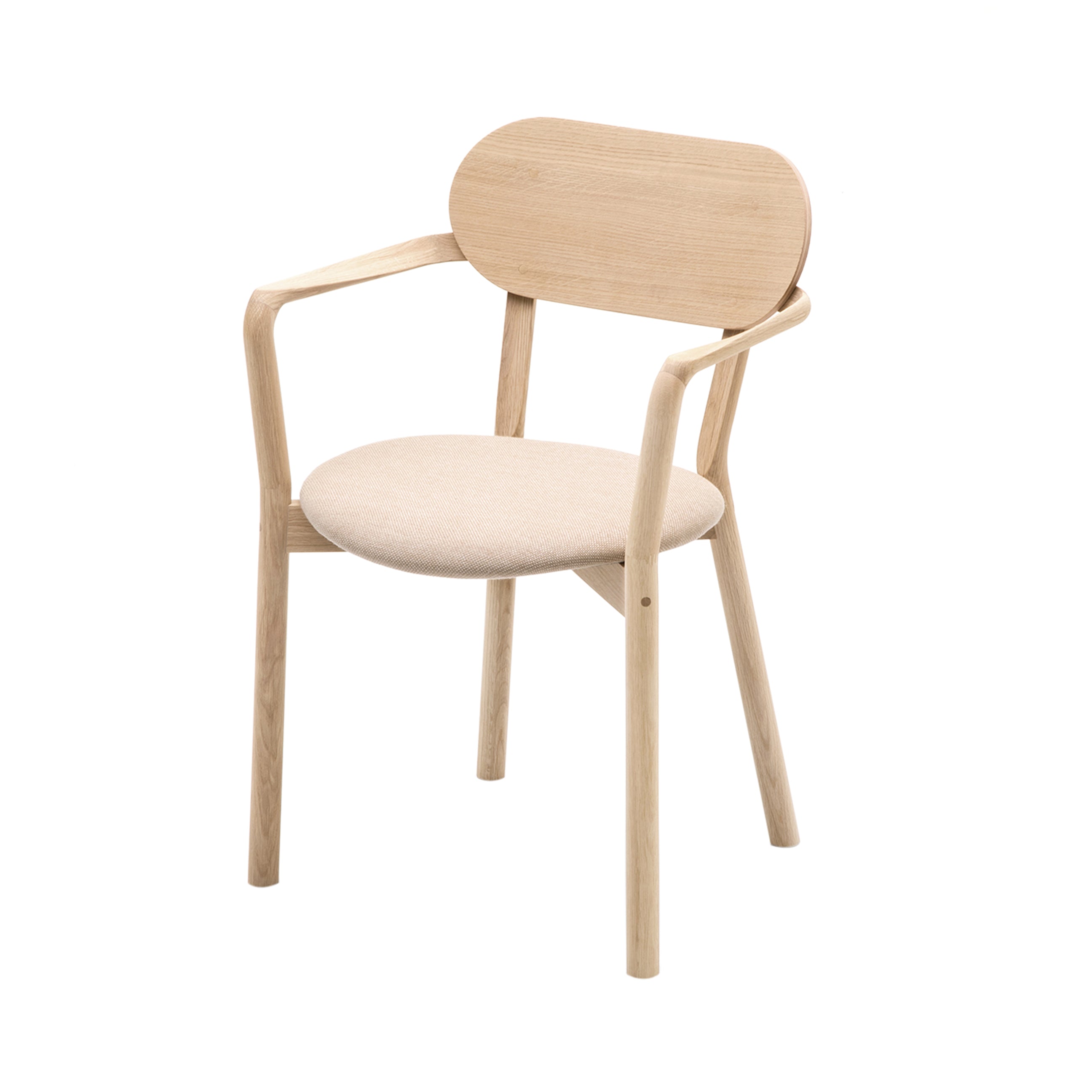 Castor Armchair Plus: Pure Oak + With Pad