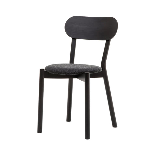 Castor Chair Plus with Pad: Black Oak + Black