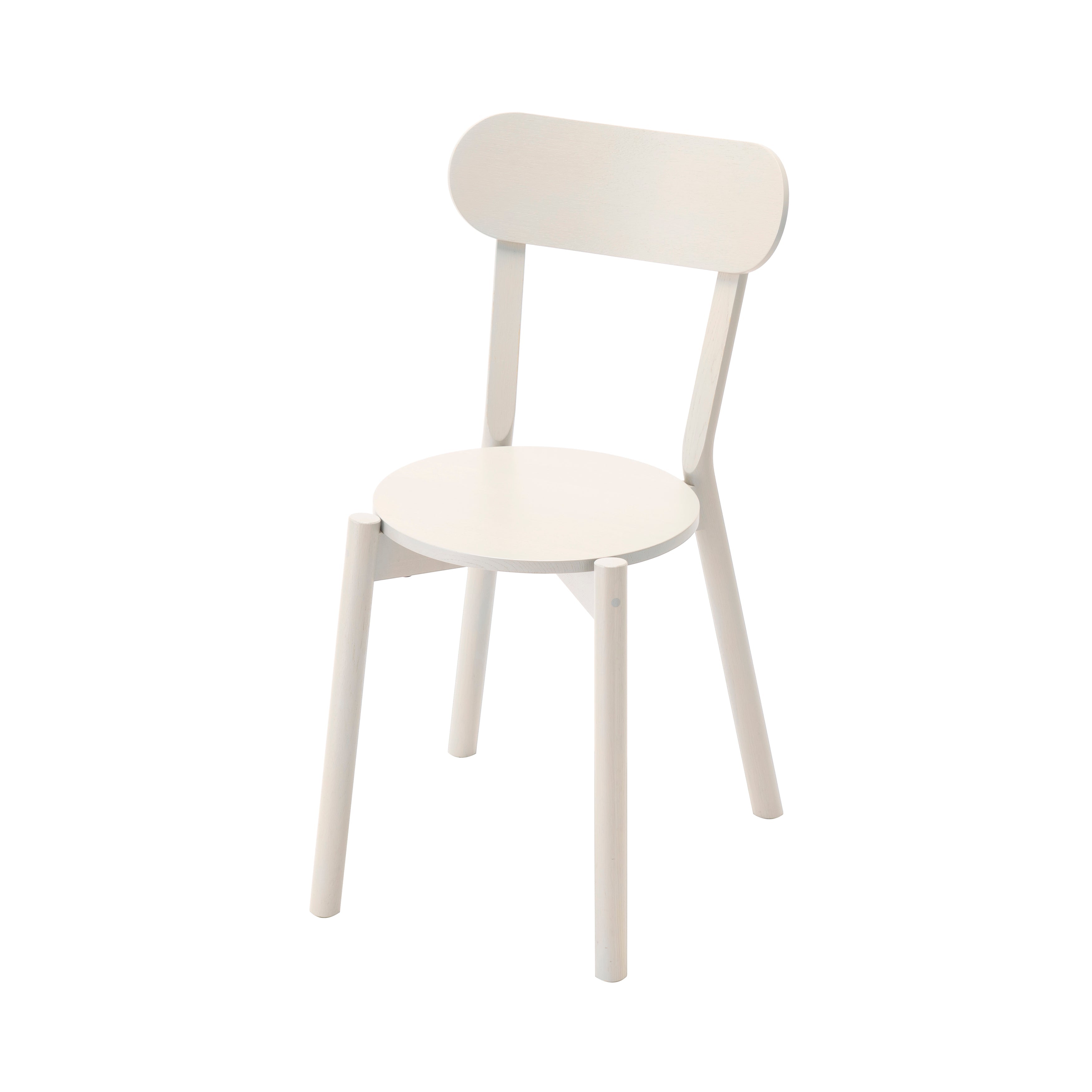 Castor Chair Stacking: Grain Powder White