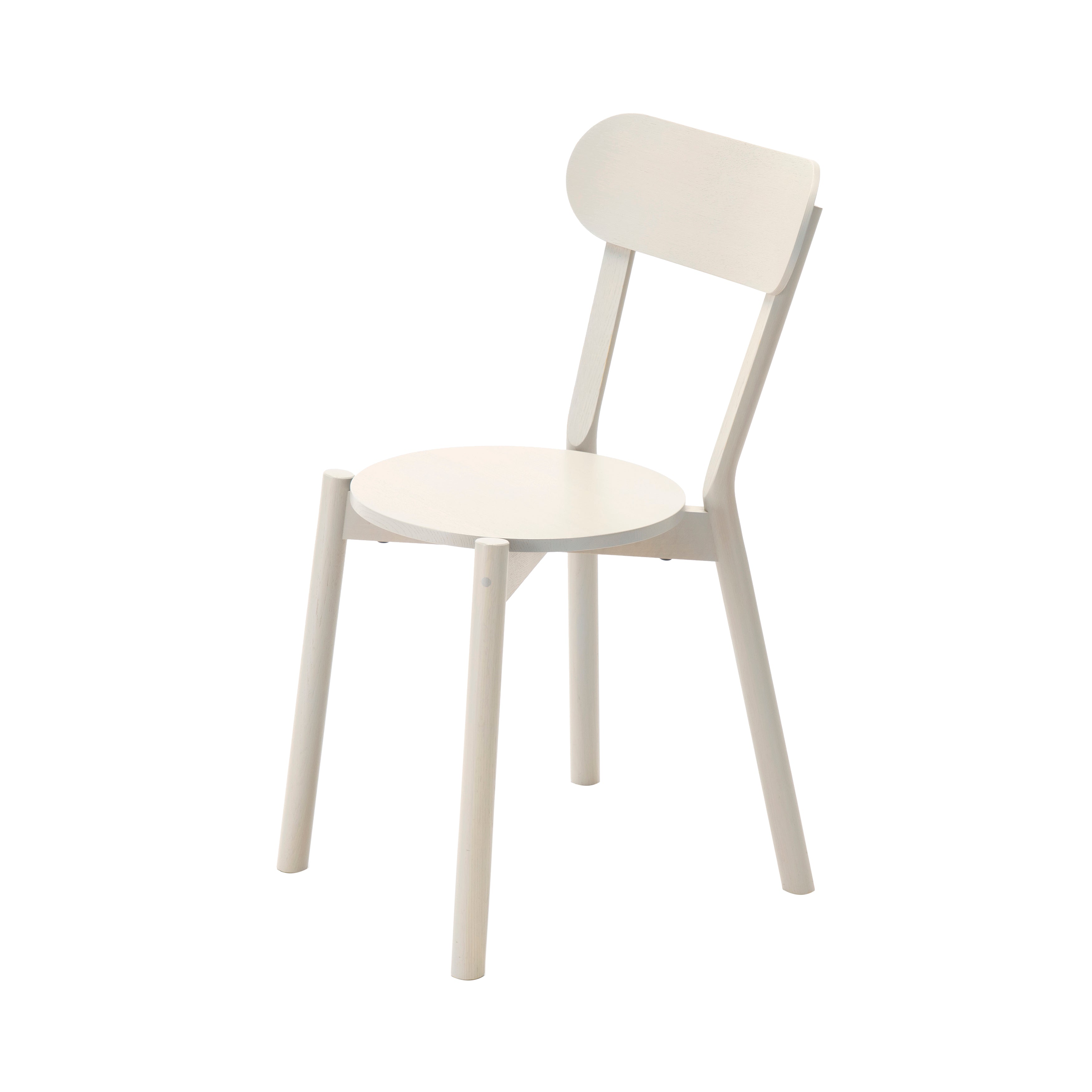 Castor Chair Stacking: Grain Powder White