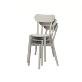 Castor Chair Stacking: Grain Grey Oak