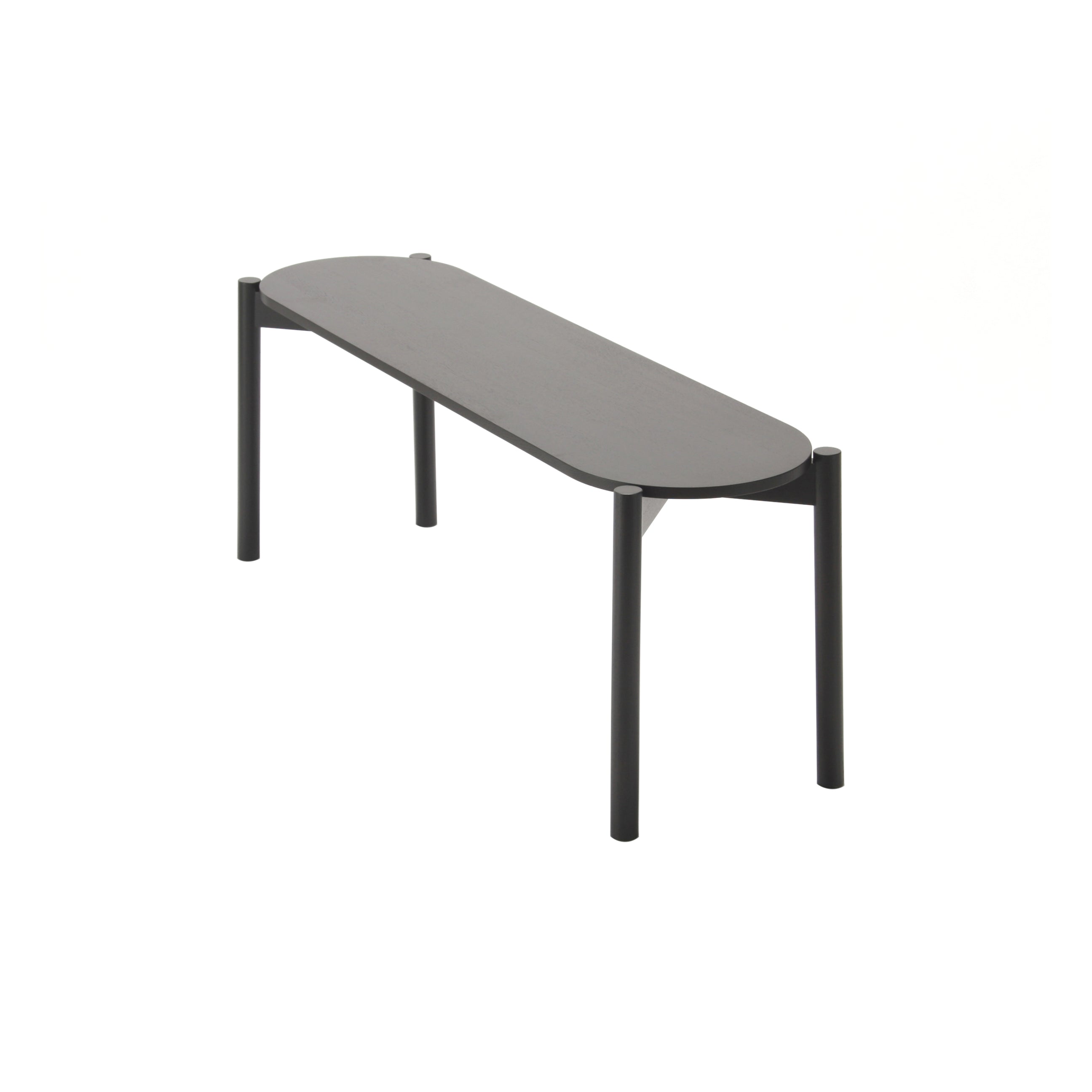 Castor Dining Bench: Black Oak