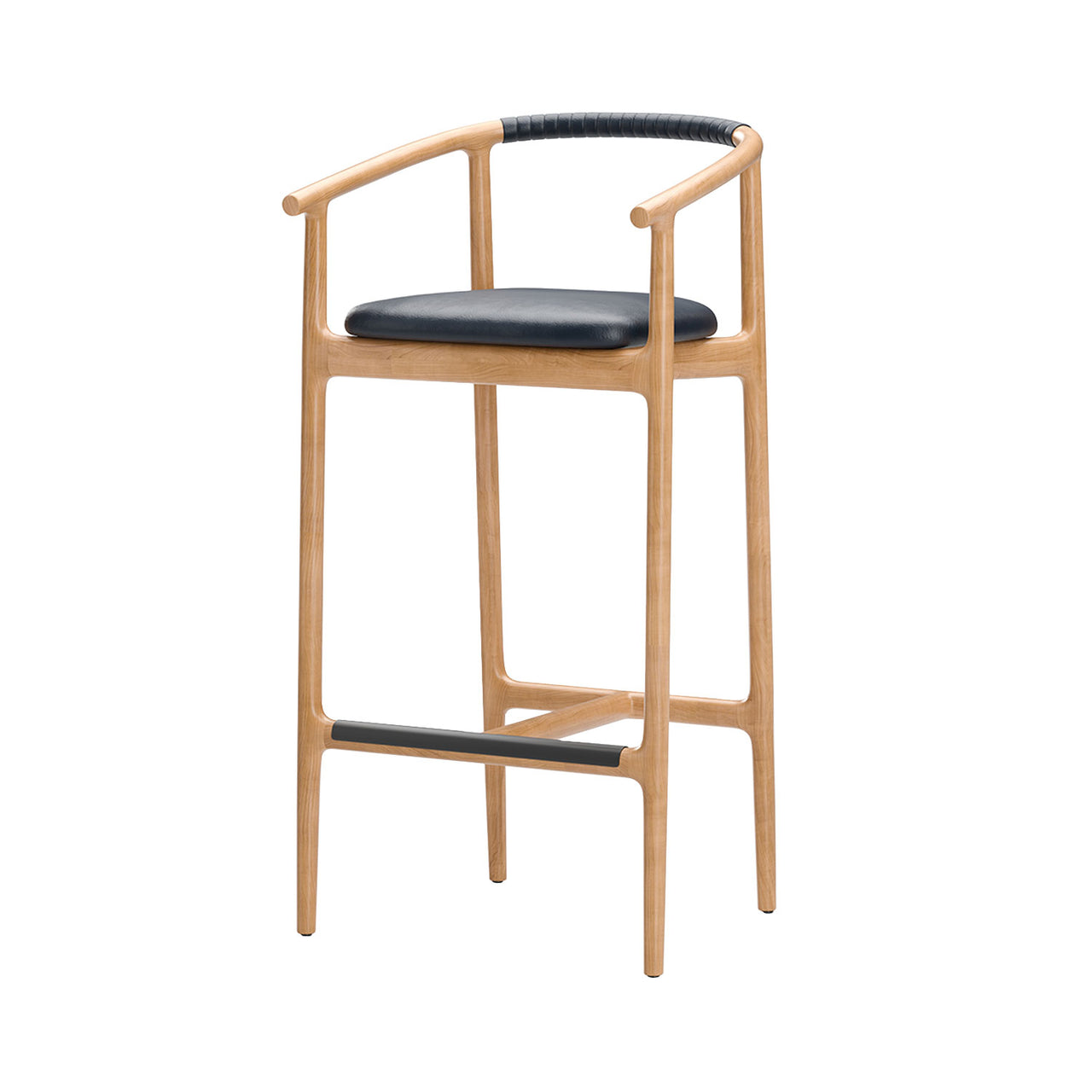 Charlie Bar Chair: Natural Oak