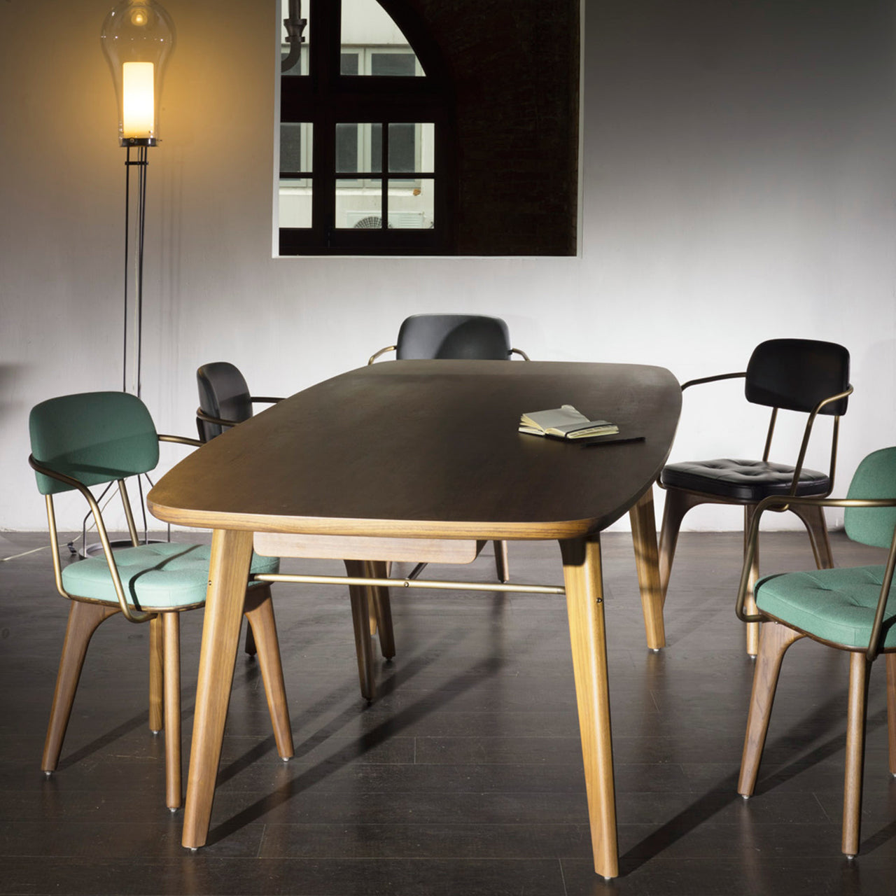 Utility Dining Armchair: Upholstered