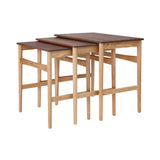 CH004 Nesting Tables: Set of 3 + Oiled Oak + Walnut