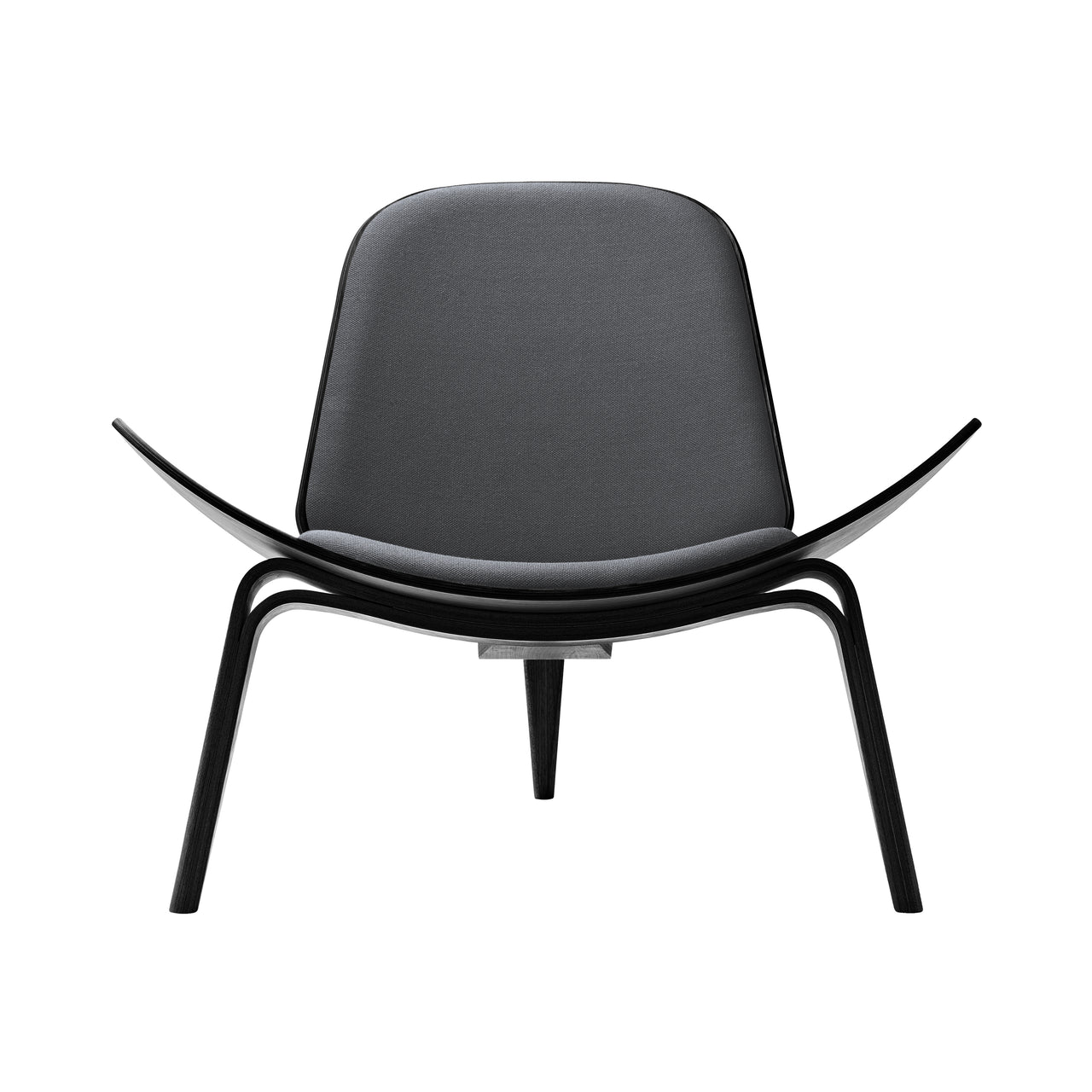 CH07 Shell Lounge Chair: Oak + Black Oak