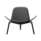 CH07 Shell Lounge Chair: Oak + Black Oak