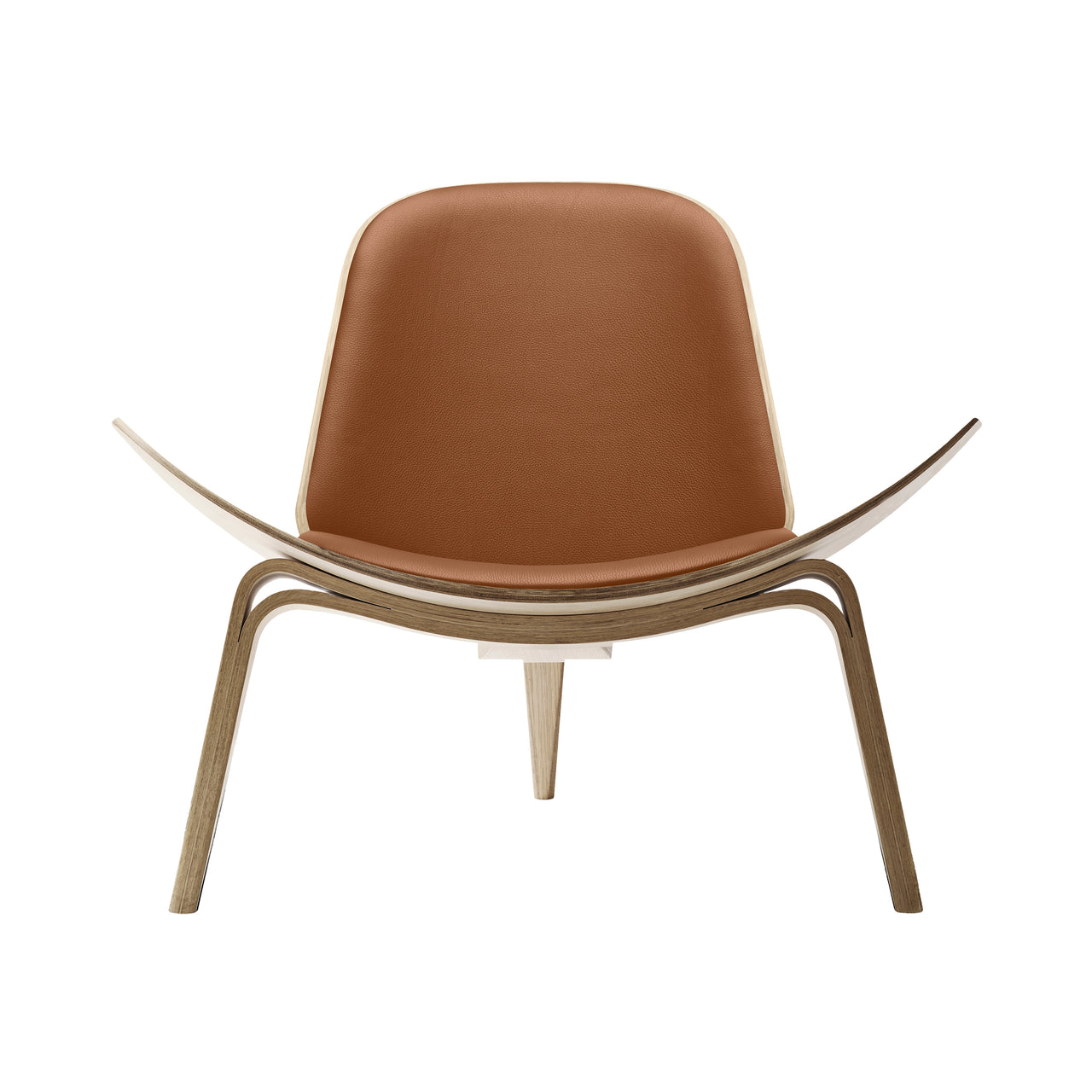 CH07 Shell Lounge Chair: Oak + White Oiled Oak