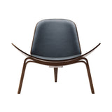 CH07 Shell Lounge Chair: Walnut + Lacquered Walnut