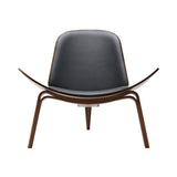 CH07 Shell Lounge Chair: Walnut + Lacquered Walnut